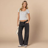Selara Bay | Women's Wide Leg Denim Jeans
