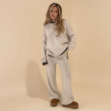 Selara Bay | Women's Knitted Sweater and Wide Leg Pants Set