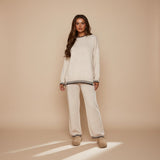 Selara Bay | Women's Knitted Sweater and Wide Leg Pants Set