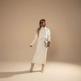 Selara Bay | Women's Turtleneck Sweater and Midi Skirt Set
