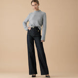 Selara Bay | Women's High Waist Wide Leg Jeans