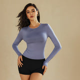 Selara Bay | Women's Long Sleeve Fitted Crew Neck Top