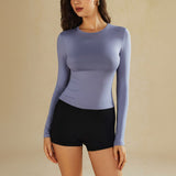Selara Bay | Women's Long Sleeve Fitted Crew Neck Top