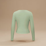 Selara Bay | Women's Long Sleeve Fitted Crew Neck Top