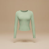 Selara Bay | Women's Long Sleeve Fitted Crew Neck Top