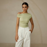 Selara Bay | Women's Off-Shoulder Ruched Top