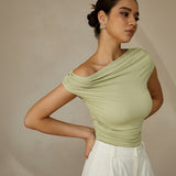 Selara Bay | Women's Off-Shoulder Ruched Top