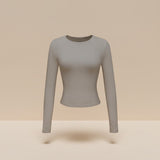 Selara Bay | Women's Long Sleeve Fitted Crew Neck Top