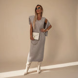 Selara Bay | Women's Turtleneck Sweater and Midi Skirt Set