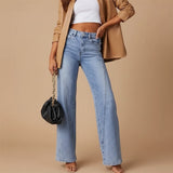 Selara Bay | Women's High Waist Wide Leg Jeans