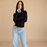 Selara Bay | Women's Straight Leg High Waist Jeans
