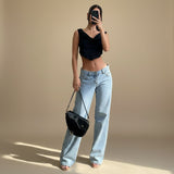 Selara Bay | Women's Straight Leg High Waist Jeans