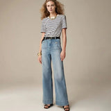 Selara Bay | Women's High Waist Wide Leg Jeans