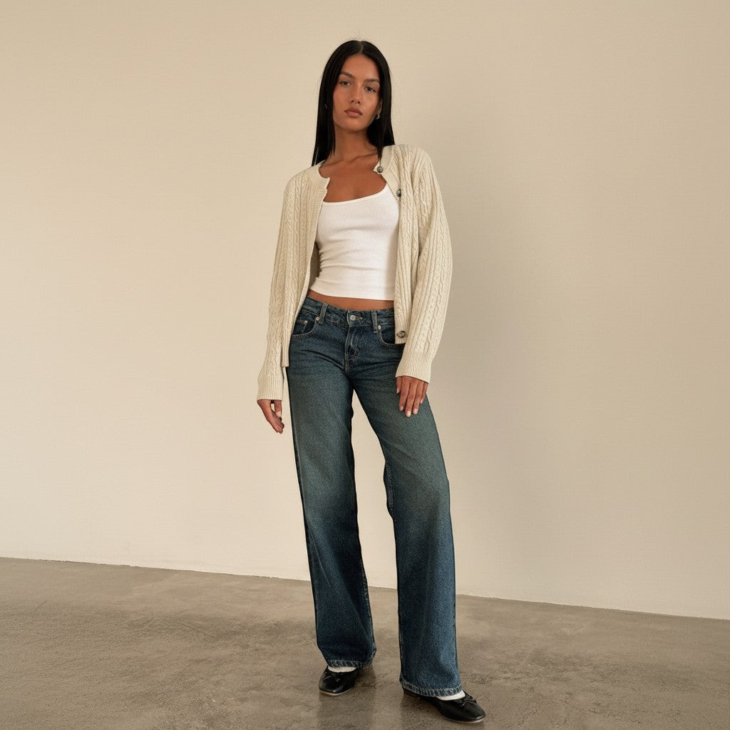Selara Bay | Women's Wide Leg Denim Jeans