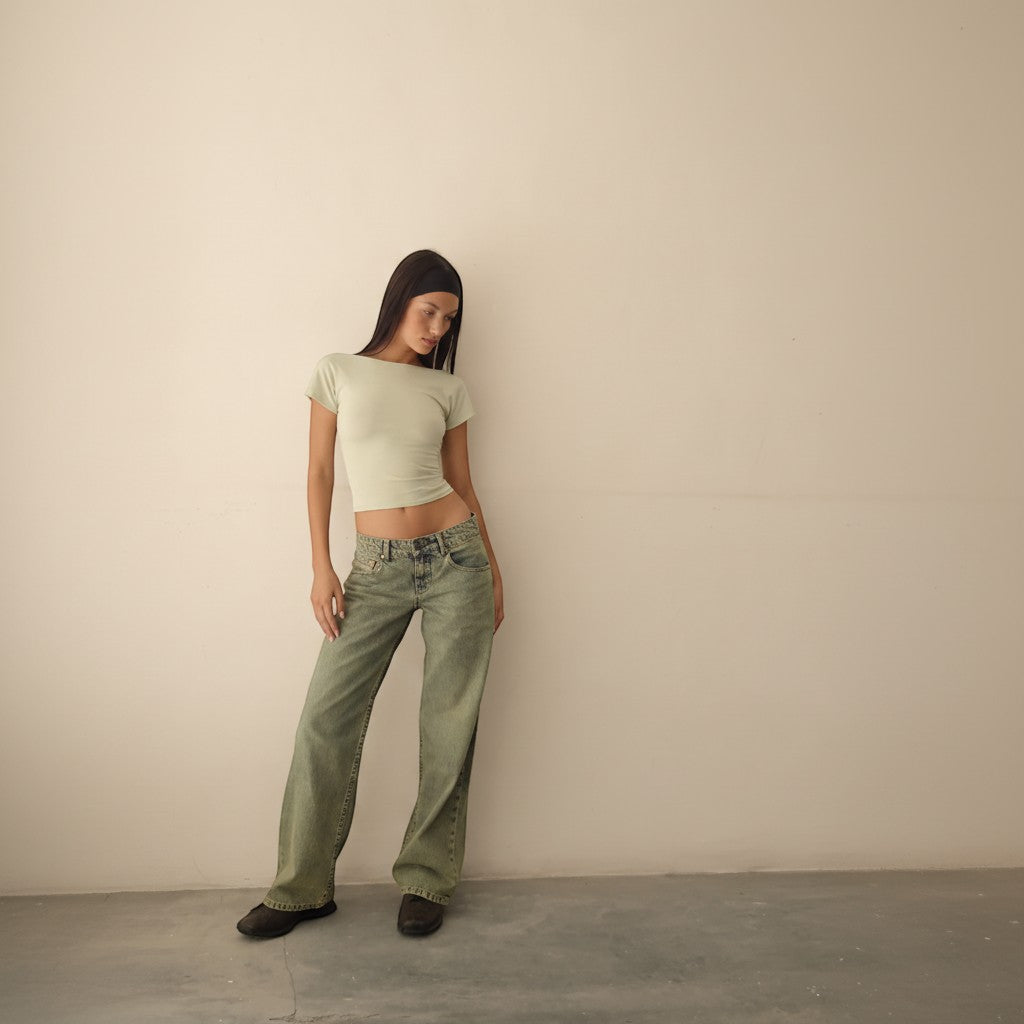 Selara Bay | Women's Wide Leg Denim Jeans