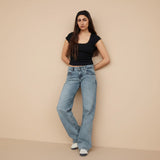 Selara Bay | Women's Wide Leg Denim Jeans