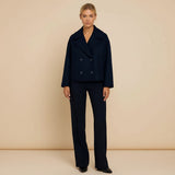 Selara Bay | Women's Double Breasted Cropped Peacoat