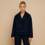 Selara Bay | Women's Double Breasted Cropped Peacoat