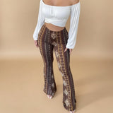 Selara Bay | Women's Printed Flare Leg Pants