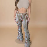 Selara Bay | Women's Printed Flare Leg Pants