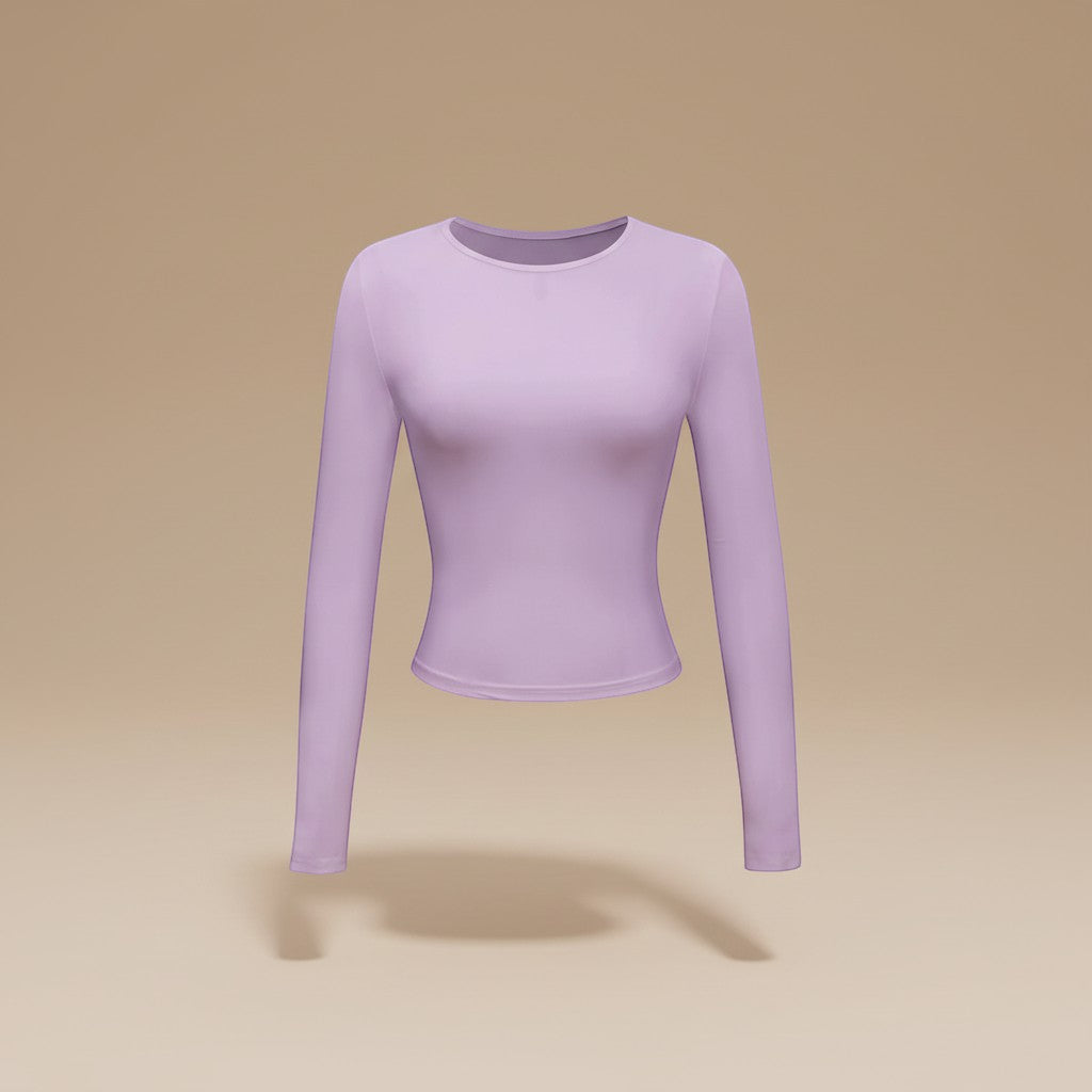 Selara Bay | Women's Long Sleeve Fitted Crew Neck Top