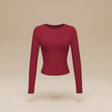 Selara Bay | Women's Long Sleeve Fitted Crew Neck Top