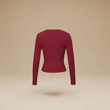 Selara Bay | Women's Long Sleeve Fitted Crew Neck Top
