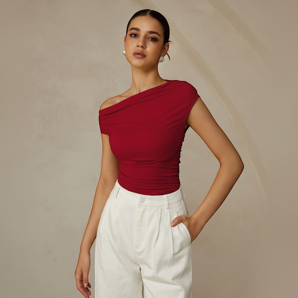 Selara Bay | Women's Off-Shoulder Ruched Top
