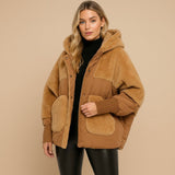 Selara Bay | Women's Hooded Faux Fur Puffer Jacket