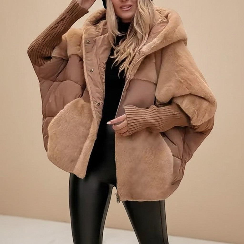 Selara Bay | Women's Hooded Faux Fur Puffer Jacket