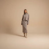 Selara Bay | Women's Turtleneck Sweater and Midi Skirt Set