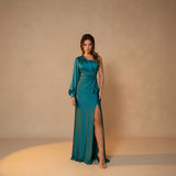 Selara Bay | Women's One-Shoulder Ruched Maxi Dress