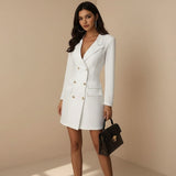 Selara Bay | Women's Double-Breasted Blazer Mini Dress