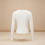 Selara Bay | Women's Long Sleeve Fitted Crew Neck Top