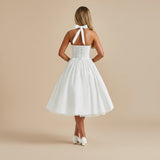 Selara Bay | Women's Halter Neck A-Line Midi Dress