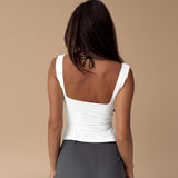 Selara Bay | Women's Sweetheart Neck Sleeveless Top