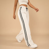 Selara Bay | Women's Wide Leg Side Stripe Track Pants