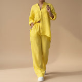 Selara Bay | Women's Button Shirt and Wide Leg Pants Set