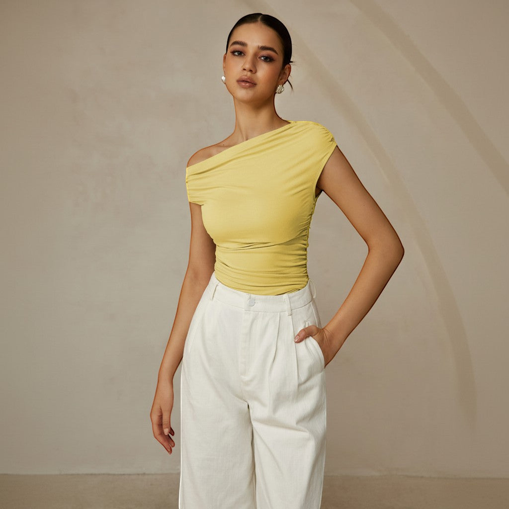 Selara Bay | Women's Off-Shoulder Ruched Top