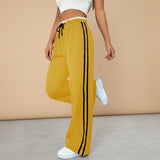 Selara Bay | Women's Wide Leg Side Stripe Track Pants
