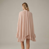Selara Bay | Women's High Neck Ruffle Mini Dress